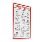 Placa "Higiene das Mãos" Plástico 23x18cm