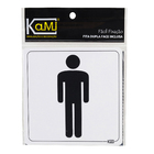 Placa "Homem" Plástico 15x15cm