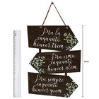 Placa Indicativa Decoração Frases Folhagens Sala