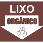Placa Indicativa Lixo Orgânico Material Reciclável Tamanho 15