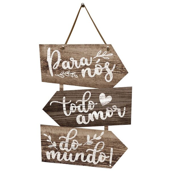 Placa Indicativa Para Decoração Casal Amor Quarto Frases