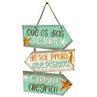 Placa Indicativa Para Decoração Frases Praia