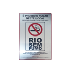 Placa Informativa Adesiva Alerta Proibido Fumar Rio 15x23 - A