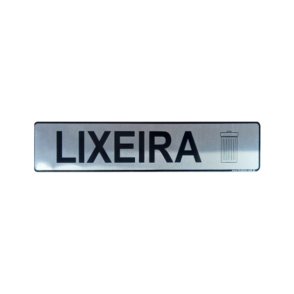 Placa Informativa Lixeira Aluminio 25x5 Cm Resistente