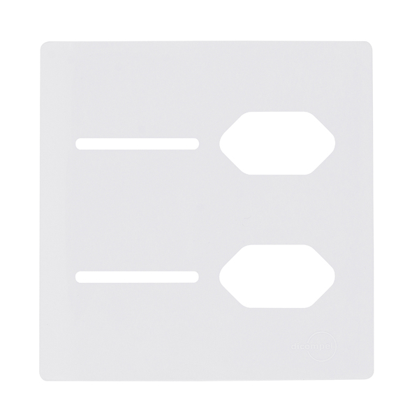 Placa Interruptor 4x4 2 Tomadas Novara