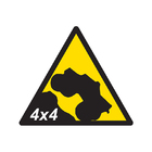 Placa Jeep 4x4 Triângulo