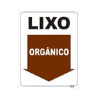 Placa "Lixo Orgânico" Plástico 23x18cm