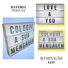 Placa Luminaria De Mesa Led 60 Letras