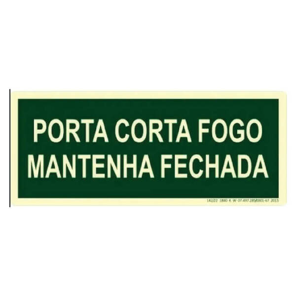 Placa M3 - Porta Corta Fogo Matenha Fechada