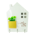 Placa Madeira Com Ganchos Formato Casa