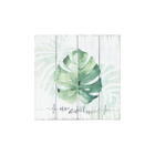 Placa Madeira Embossed Bracken Leaf Verde 28x1,5x28cm