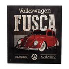 Placa Madeira Vw Fusca Classic Fd Preto 28x30x1.2cm