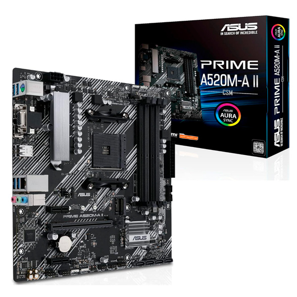 Placa Mae Amd Am4 A520 M.2 4xddr4 Hdmi/vga/displayport Prime