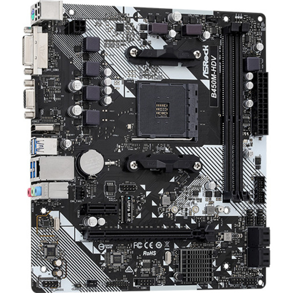 Placa Mãe Asrock Am4 B450m-hdv R4.0 M-atx 2xddr4 Dimm 64gb 2xusb2