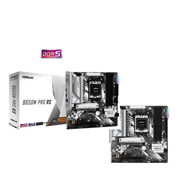 Placa Mãe Asrock Am5 B650m Pro Rs 4xddr5 7200mhz 4xusb 2.0 2xusb 3.2 ...