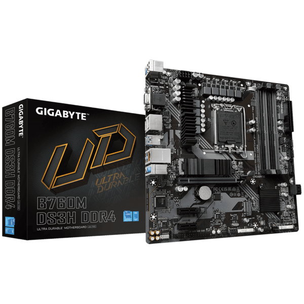 Placa Mae Gigabyte Intel Lga1700 Ddr4 Micro Atx - B760m Ds3h