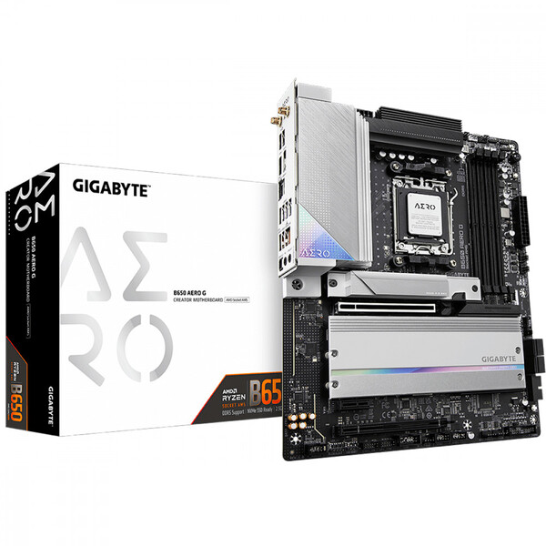 Placa Mãe Gigabyte Para Amd Am5 B650 Aero G Wifi Branca 4xddr