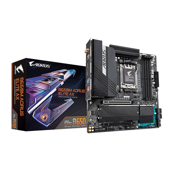 Placa Mãe Gigabyte Para Amd Am5 B650m Aorus Elite Ax Wifi 4xd