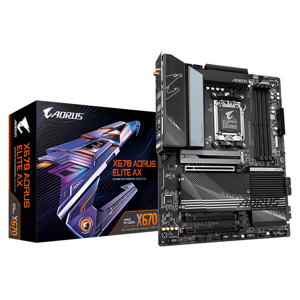 Placa Mãe Gigabyte Para Amd Am5 X670 Aorus Elite Ax 4xddr5 Atx