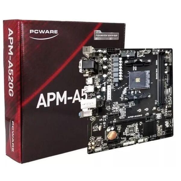 Placa Mae Pcware Apm-a520g Am4 Matx Ddr4