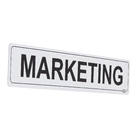 Placa "Marketing" Plástico 5x25cm
