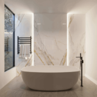 Placa Marmorizada Resina Grande Calacata Gold - 2,60 X 1,30m