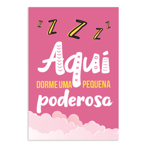 Placa Mdf Infantil Frase Menina Pequena Poderosa 30x40cm Leroy Merlin