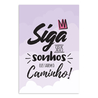 Placa MDF Infantil Frase Menina Siga Seus Sonhos 30x40cm