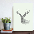 Placa MDF Safari Geométrico Alce 20x30cm