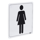 Placa "Mulher" Plástico 15x15cm