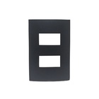 Placa P/ 2 X Modulo Clean Preto Fosco 4x2 Margirius