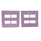 Placa P/ 4 X Modulo Sleek Affeto Rosa 4x4 Margirius