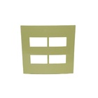 Placa P/ 4 X Modulo Sleek Vanilla Amarelo 4x4 Margirius