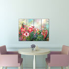 Placa Painel Decorativa em MDF Foto Pintura Jardim Kit 4 Plac