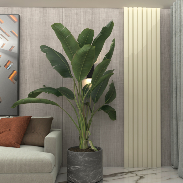 Placa Painel Ripado Nobre 50cm X 250cm Offwhite - Rede Móveis