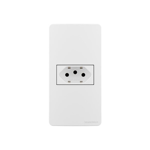Placa Para Condulete Caixa 1' Com Tomada Margirius Sleek 2p+t