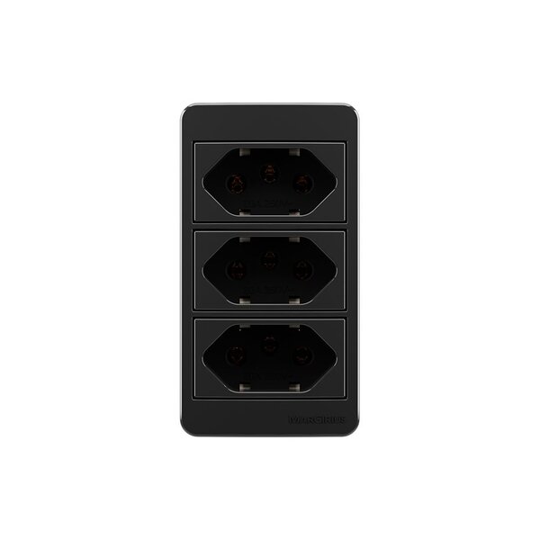 Placa Para Condulete Caixa 3/4' Com Tomada Tripla Margirius S