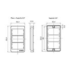 Placa Para Condulete Caixa 3/4' Com Tomada Tripla Margirius S