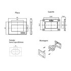 Placa Para Móveis 65x45 Com Tomada Hdmi Margirius Sleek Branca