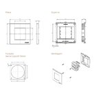 Placa Para Móveis 80x80 Com Tomada Dupla Margirius Sleek Colo