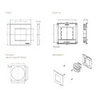 Placa Para Móveis 80x80 Com Tomada Dupla Margirius Sleek Colo