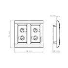 Placa Para Movel 2 Postos Tramontina Liz Grafite