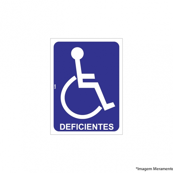 Placa Pcd Sinalização Deficientes Cadeirante Tamanho 15x20cm