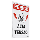 Placa "Perigo De Morte" Plástico 23x18cm