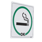 Placa "Permitido Fumar" Plástico 15x15cm