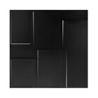 Placa Pianel Pvc Plaza Preto 3d Revestimento De Parede Decora