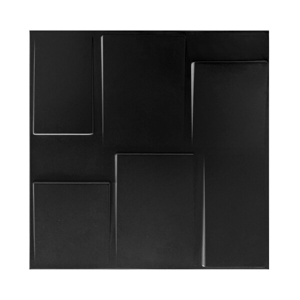 Placa Pianel Pvc Plaza Preto 3d Revestimento De Parede Decora