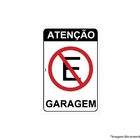 Placa Proibido Estacionar Atenção Garagem Tamanho 20x30cm