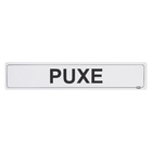 Placa "Puxe" Plástico 5x25cm