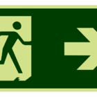 Placa Pvc 13x26cm - Saída Direita - Indika